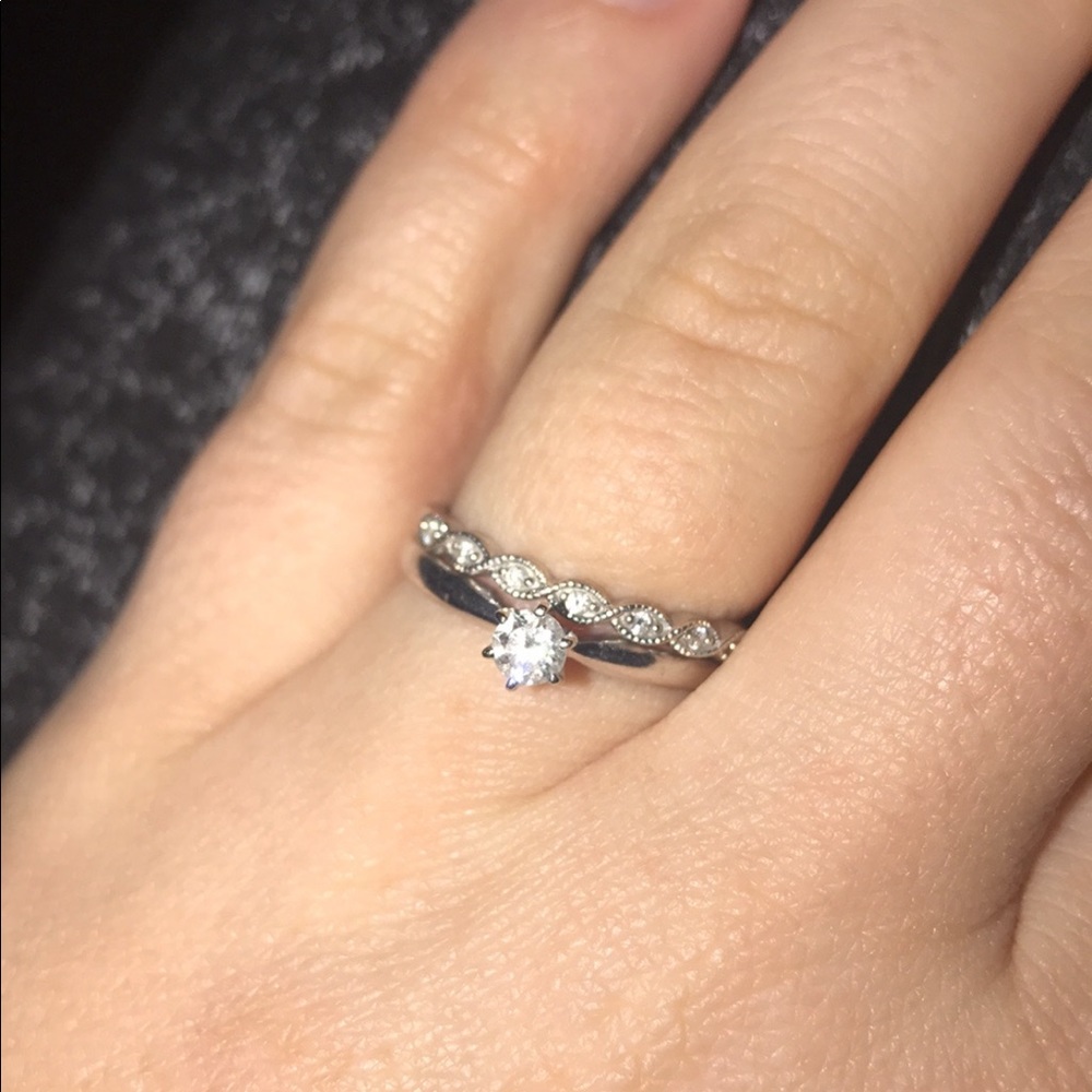 Engagement and wedding rings